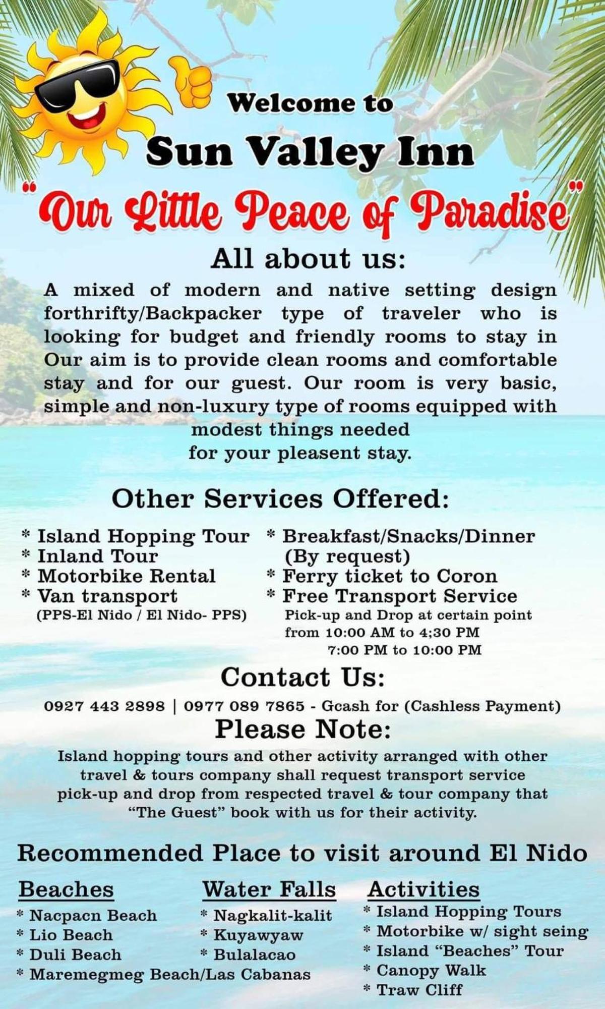 Sun Valley Backpackers Inn El Nido Esterno foto